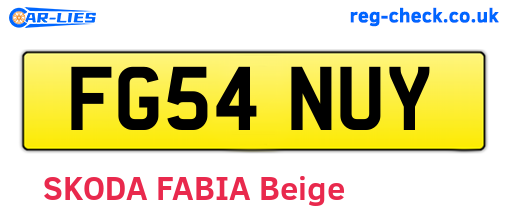 FG54NUY are the vehicle registration plates.