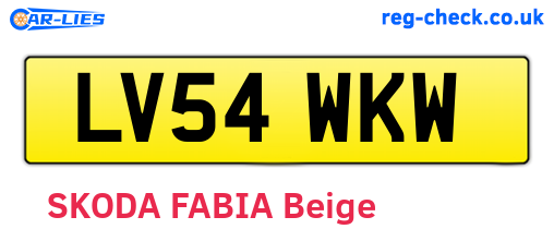 LV54WKW are the vehicle registration plates.