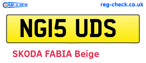 NG15UDS are the vehicle registration plates.