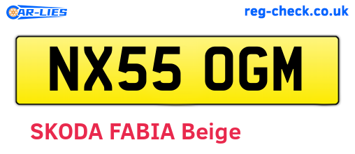 NX55OGM are the vehicle registration plates.