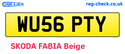 WU56PTY are the vehicle registration plates.