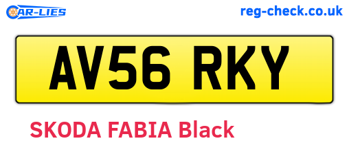 AV56RKY are the vehicle registration plates.