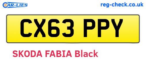 CX63PPY are the vehicle registration plates.
