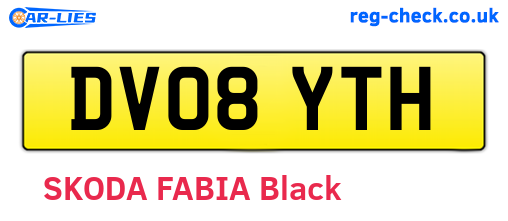 DV08YTH are the vehicle registration plates.