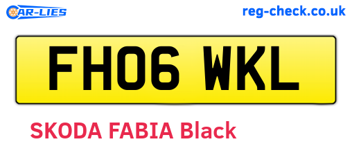 FH06WKL are the vehicle registration plates.
