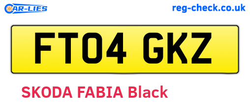 FT04GKZ are the vehicle registration plates.