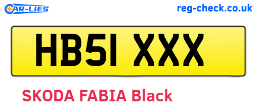 HB51XXX are the vehicle registration plates.