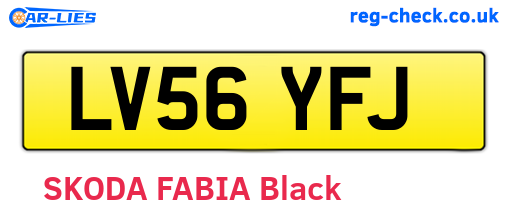 LV56YFJ are the vehicle registration plates.