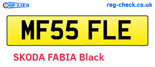 MF55FLE are the vehicle registration plates.