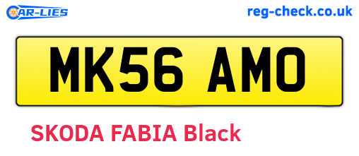 MK56AMO are the vehicle registration plates.