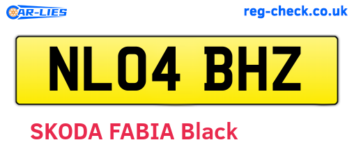 NL04BHZ are the vehicle registration plates.
