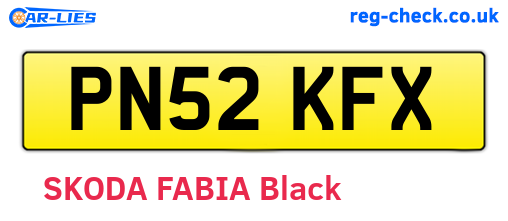 PN52KFX are the vehicle registration plates.