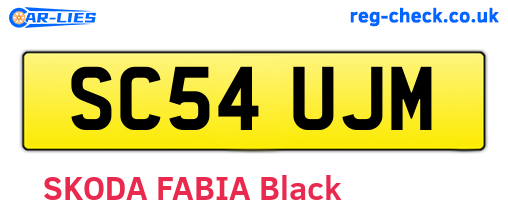 SC54UJM are the vehicle registration plates.