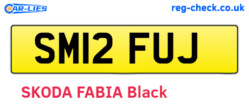 SM12FUJ are the vehicle registration plates.