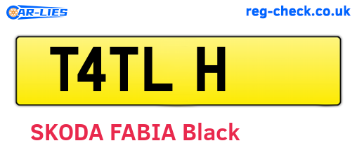 T4TLH are the vehicle registration plates.