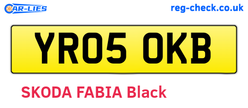 YR05OKB are the vehicle registration plates.