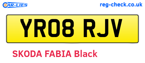 YR08RJV are the vehicle registration plates.