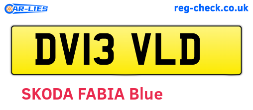 DV13VLD are the vehicle registration plates.