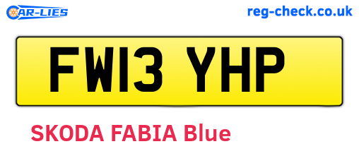 FW13YHP are the vehicle registration plates.