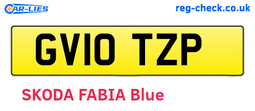 GV10TZP are the vehicle registration plates.
