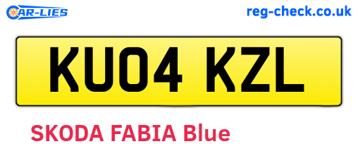 KU04KZL are the vehicle registration plates.