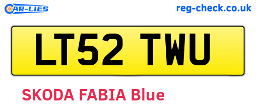 LT52TWU are the vehicle registration plates.