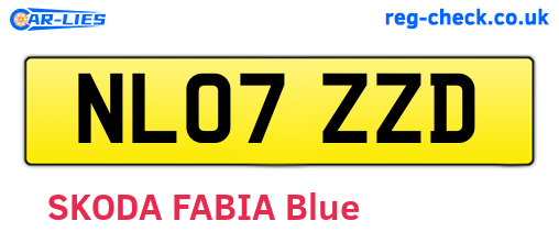 NL07ZZD are the vehicle registration plates.