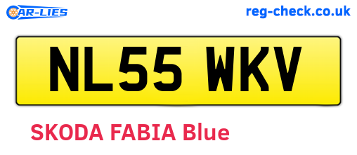 NL55WKV are the vehicle registration plates.