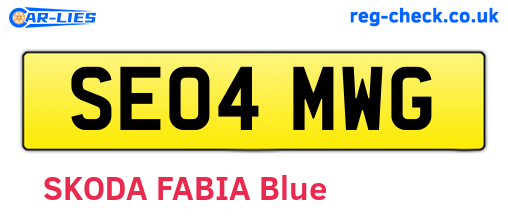 SE04MWG are the vehicle registration plates.