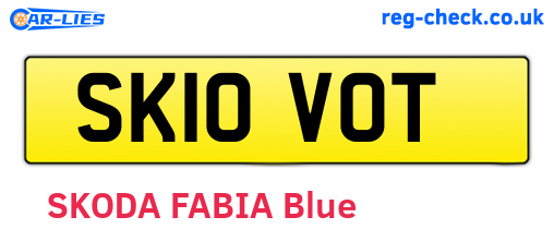 SK10VOT are the vehicle registration plates.