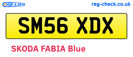 SM56XDX are the vehicle registration plates.