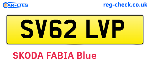 SV62LVP are the vehicle registration plates.