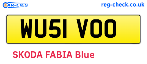 WU51VOO are the vehicle registration plates.