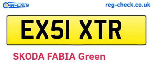 EX51XTR are the vehicle registration plates.