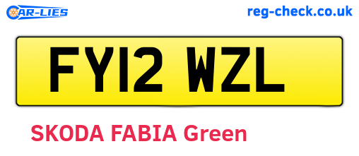 FY12WZL are the vehicle registration plates.