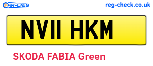 NV11HKM are the vehicle registration plates.