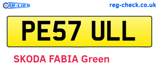 PE57ULL are the vehicle registration plates.