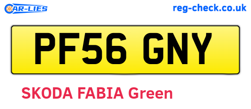 PF56GNY are the vehicle registration plates.