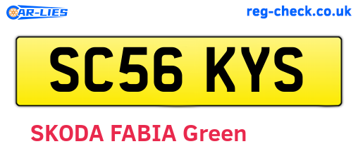 SC56KYS are the vehicle registration plates.