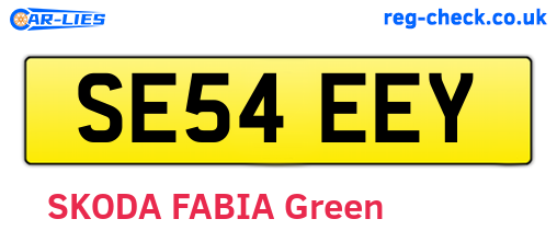 SE54EEY are the vehicle registration plates.