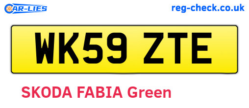 WK59ZTE are the vehicle registration plates.