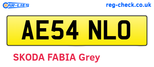 AE54NLO are the vehicle registration plates.