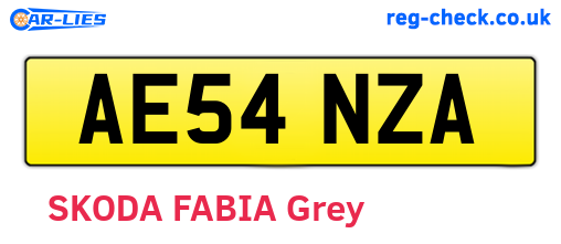 AE54NZA are the vehicle registration plates.