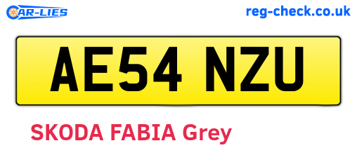 AE54NZU are the vehicle registration plates.