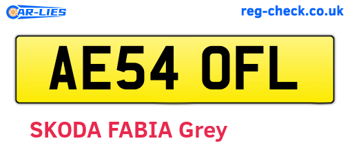 AE54OFL are the vehicle registration plates.