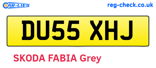 DU55XHJ are the vehicle registration plates.