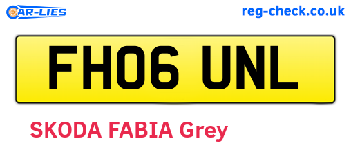 FH06UNL are the vehicle registration plates.