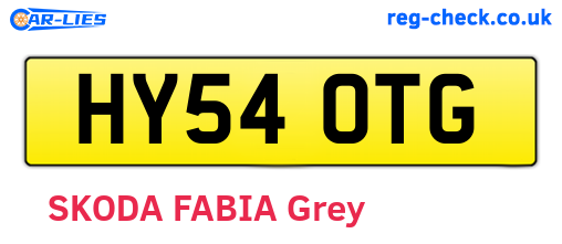 HY54OTG are the vehicle registration plates.
