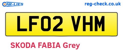 LF02VHM are the vehicle registration plates.