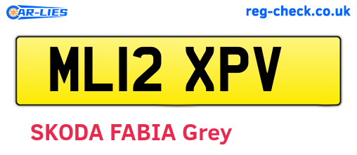 ML12XPV are the vehicle registration plates.